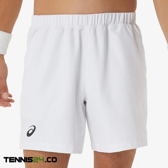 شلوارک تنیس مردانه اسیکس Asics Men Court 7in- سفید|تنیس شاپ