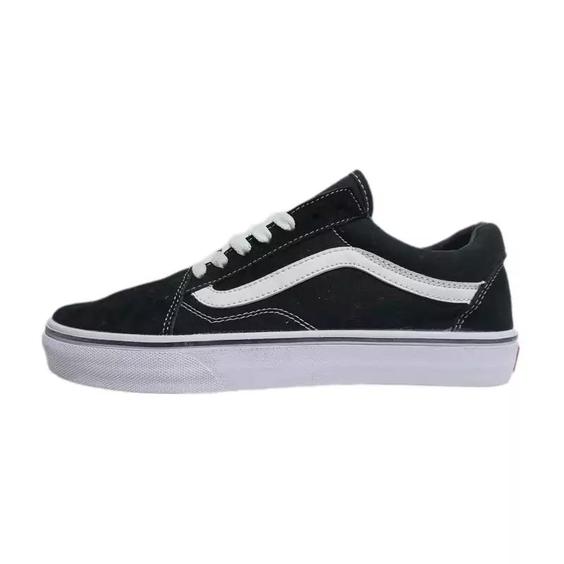 کتونی ساق کوتاه مشکی سفید ونس old skool vans|باسلام