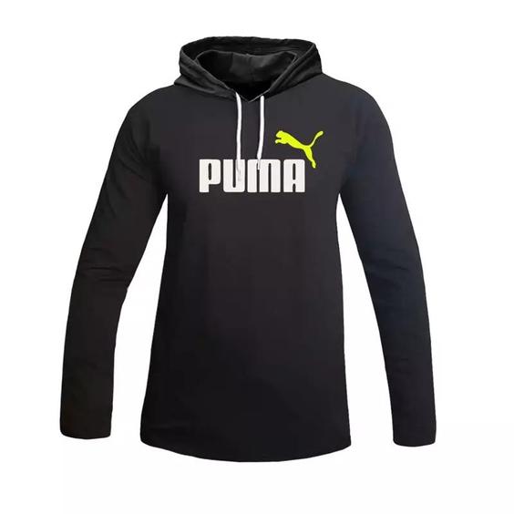 هودی کلاه دار مردانه مشکی آستین بلند مدل PUMA|باسلام (مستر اسپرت 2)