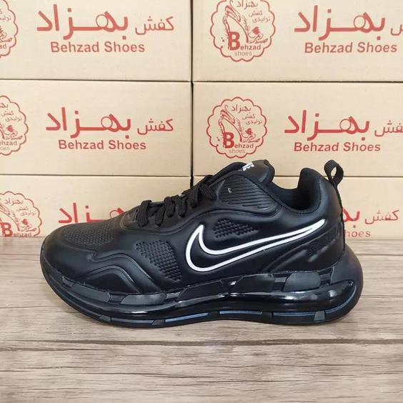 کتونی نایک nike مردانه پسرانه زیره کپسولی سایز 41 تا 44 رنگ مشکی کفی طبی لژ 4 سانتی رویه فوم خارجی راحتی |باسلام (کیف و کفش بهزاد)