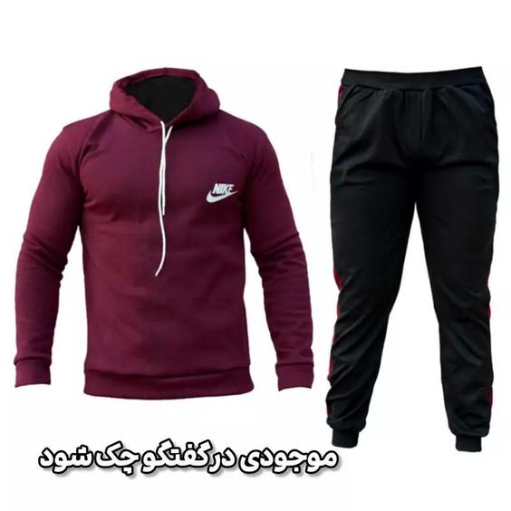 ست هودی و شلوار Nike مدل Simon (زرشکی)  لارج . حتما قبل از سفارش در بخش گفتگو از موجود بودن آن اطمینان حاصل کنید |باسلام