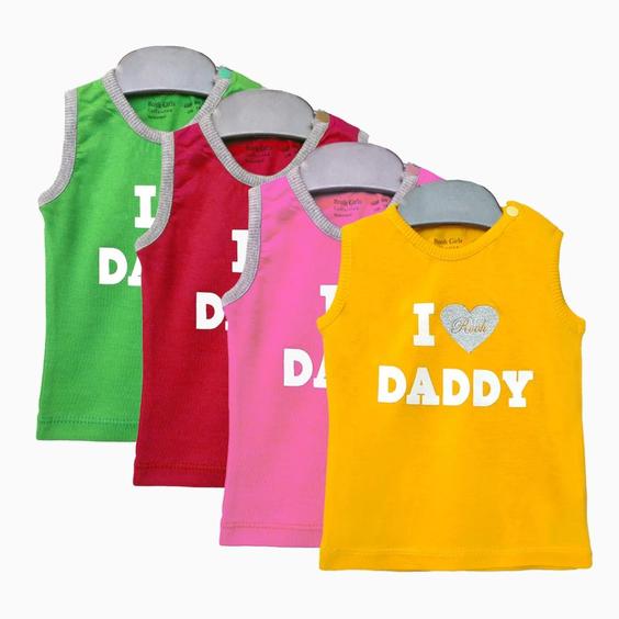 تاپ طرح I Love Daddy نوزاد دختر (0 تا 9 ماه) کد 629322|هپی لند