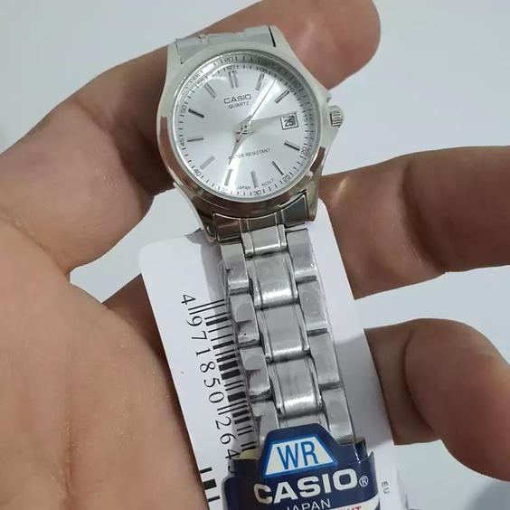 ساعت مچی زنانه کاسیو استیل صفحه سفید casio |باسلام (ایران ساعت)