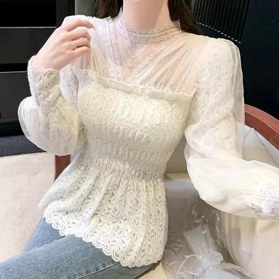 شومیز مجلسی کمر کش وارداتی سایز 36تا44|باسلام (LOVEWOOL_MINA)