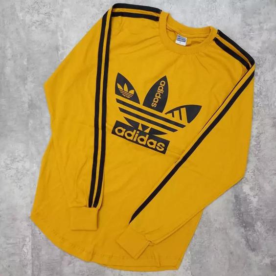 تیشرت مردانه آستین بلند یقه گرد adidas یقه و سرآستین کش در 3 سایز و 6 رنگ|باسلام