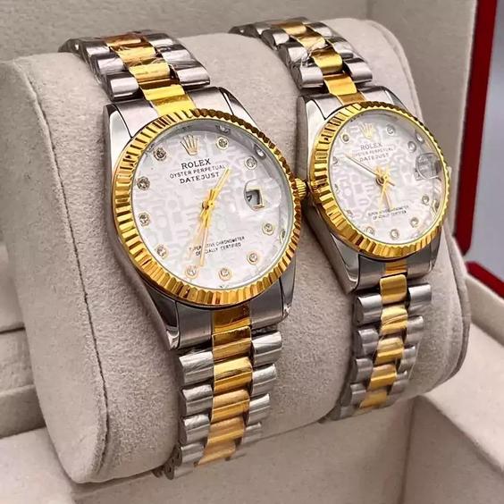 ساعت مچی زنانه و مردانه بند استیل تقویم تلسکوپی رولکس دیت جاست ROLEX DATEJUST|باسلام