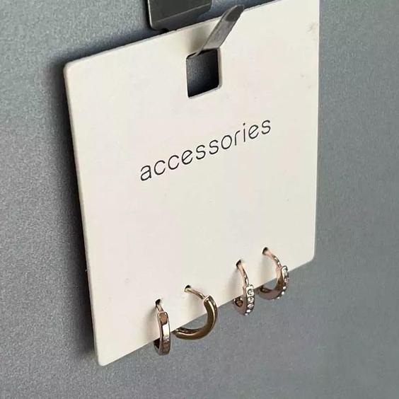  ست گوشواره حلقه ای ظریف برند accessories|باسلام