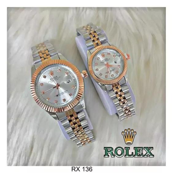 ست ساعت مچی زنانه و مردانه ضداب رولکس دیت جاست Rolex date just|باسلام