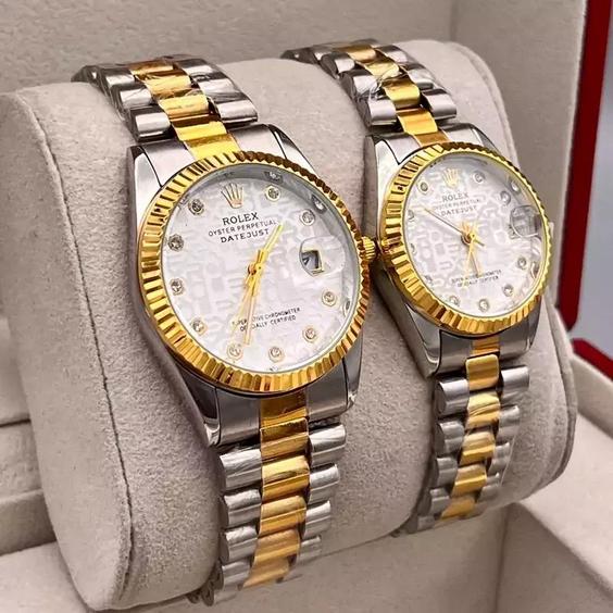 ساعت مچی زنانه و مردانه شیشه تلسکوپی بند استیل رولکس دیت جاست ROLEX DATEJUST|باسلام