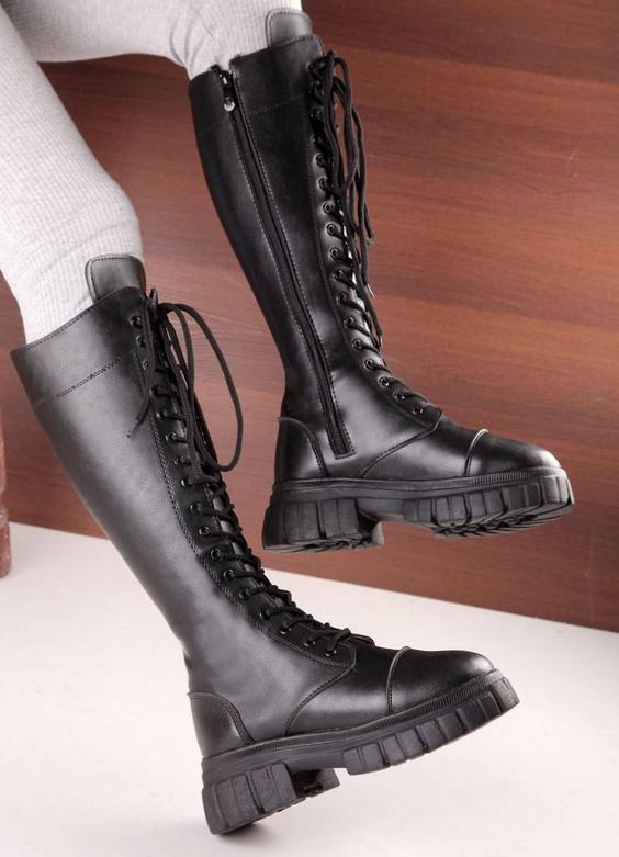 کفش بوت بلندچرم مجلسی زنانهds00370 women's boot|دارِن کالا