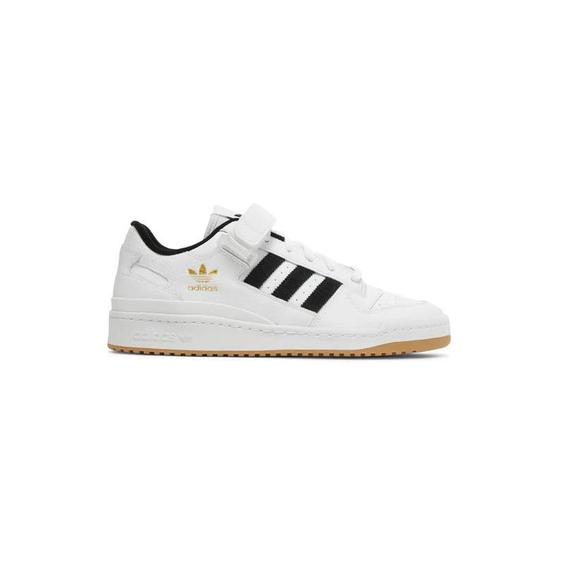 کتونی آدیداس فوروم سفید مشکی زیره قهوه ای Adidas Forum Low White Black Brown|کتونی باز