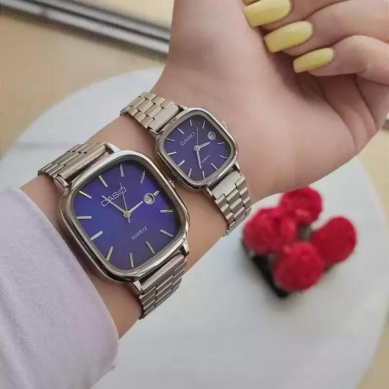 ست زنانه مردانه ساعت مچی مردانه بند استیل کلاسیک کاسیو Casio|باسلام