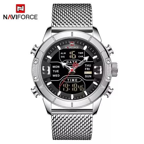 ساعت مچی مردانه نیوی فورس NAVIFORCE 9153 رنگ نقره ای |باسلام