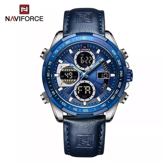 ساعت مچی مردانه نیوی فورس Naviforce 9197 NF S/BE/BE بند چرم|باسلام