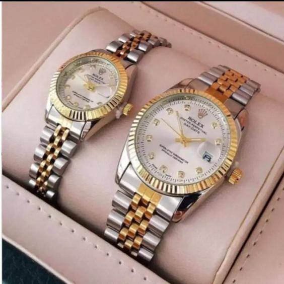 ساعت ست رولکس زنانه و مردانه Rolex صفحه سفید|باسلام