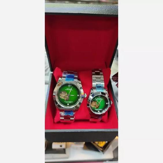 ساعت تمام اتوماتیک و نبضی  ست زنانه مردانه برند ROLEX  دارای شناسنامه اصالت موتور سوییس  قیمت هر عدد 5895000 تومان|باسلام