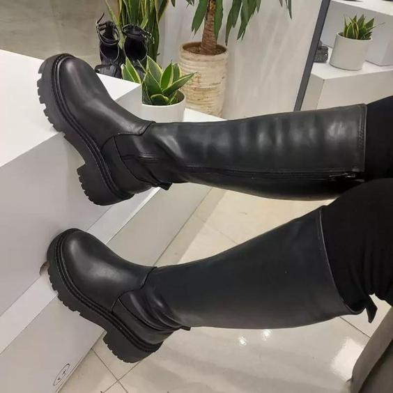 بوت لژدار زنانه بت لژدار زنانه بوت زیر زانو زنانه بت زیر زانو |باسلام (Maah__shoes)