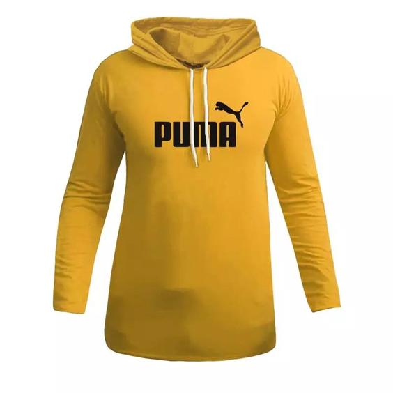 هودی کلاه دار مردانه زرد آستین بلند مدل PUMA2|باسلام (مستر اسپرت 2)