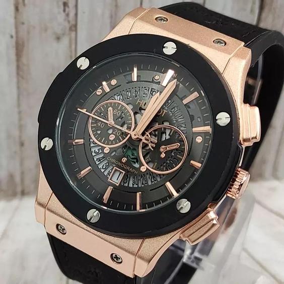 ساعت مچی مردانه مدل هابلوت hublot طرح سه موتوره (تخفیف ویژه) کد 1638|باسلام