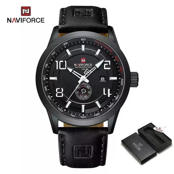 ساعت مچی مردانه نیوی فورس Naviforce NF 9229 B/W/B|باسلام