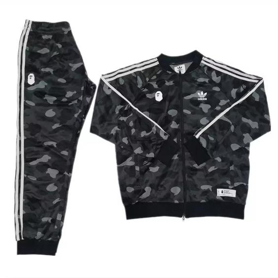 سویشرت و شلوار طوسی چریکی آدیداس بیپ Adidas bape|باسلام (ستاره های پارسی)