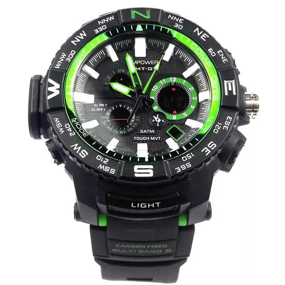 ساعت کاسیو جی شاک مشکی سبز  کد G Shock Green 008 |باسلام