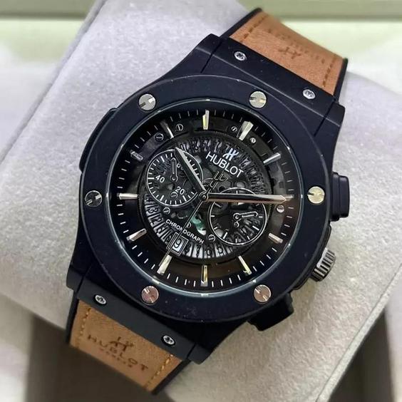 ساعت مچی مردانه هابلوت طرح کرنو موتور شرکتی     HUBLOT|باسلام