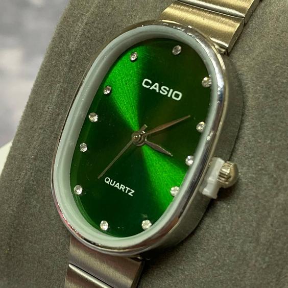 ساعت مچی زنانه مدل کاسیو CASIO بیضی سبز (تخفیف ویژه) کد 1626|کفش نیک رو