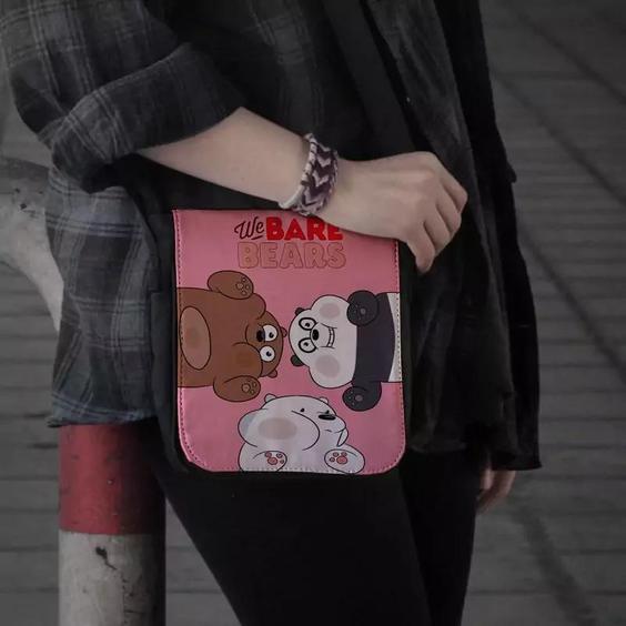 کیف دوشی بچگانه خرس پچول کله فندقی We bare bears|باسلام (ایستگاه 25)