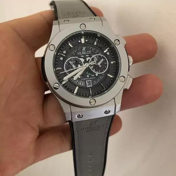 ساعت  هابلوت Hublot بیگ بنگ با جعبه و ارسال رایگان طوسی خاص و جذاب |باسلام (زارا)