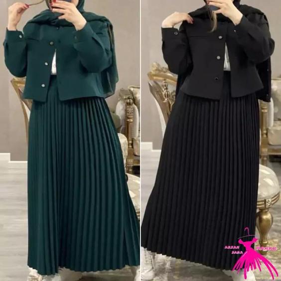 کت و دامن پلیسه |باسلام (ارزانسرای ماهک👗🧥)