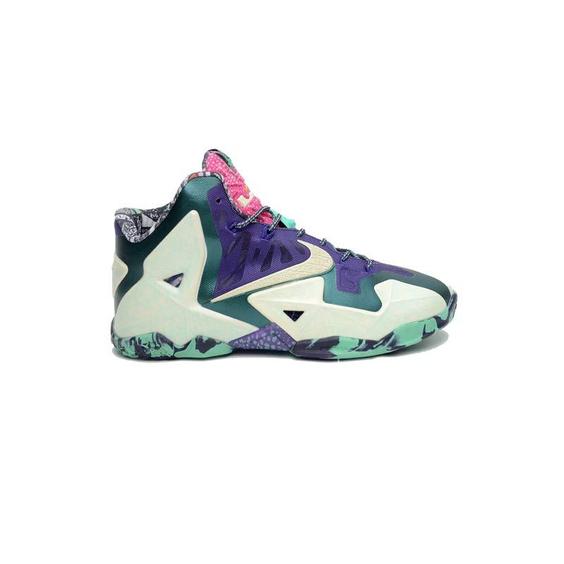 کتونی بسکتبال نایکی لبرون 11 سبز بنفش Nike LeBron 11 Green Purple|کتونی باز