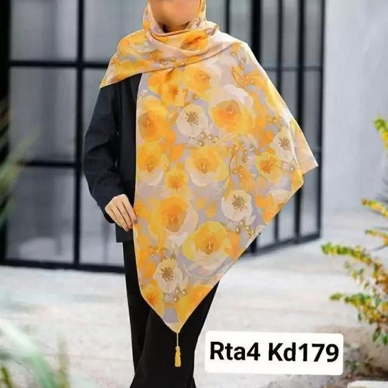 روسری نخی Rta4 Kd قواره 140|باسلام (☂️ باران💛❤💙ارسال رایگان هم داریم)