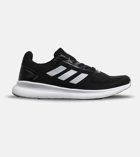 کفش کتانی بزرگ پا مشکی سفید ADIDAS cloud foam مدل 6500|لوزی