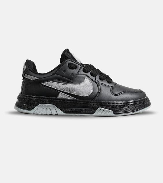 کفش کتانی بزرگ پا مشکی طوسی NIKE AIR FORCE مدل 6428|لوزی