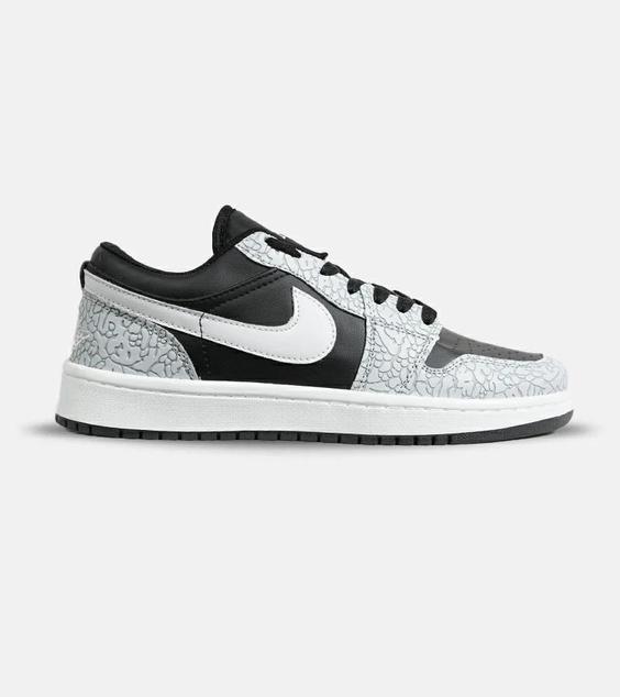 کفش کتانی مردانه و زنانه مشکی طوسی NIKE jordan 1 مدل 6518|لوزی