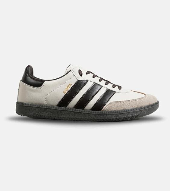 کفش کتانی مردانه و زنانه کرم مشکی ADIDAS Samba مدل 6341|لوزی