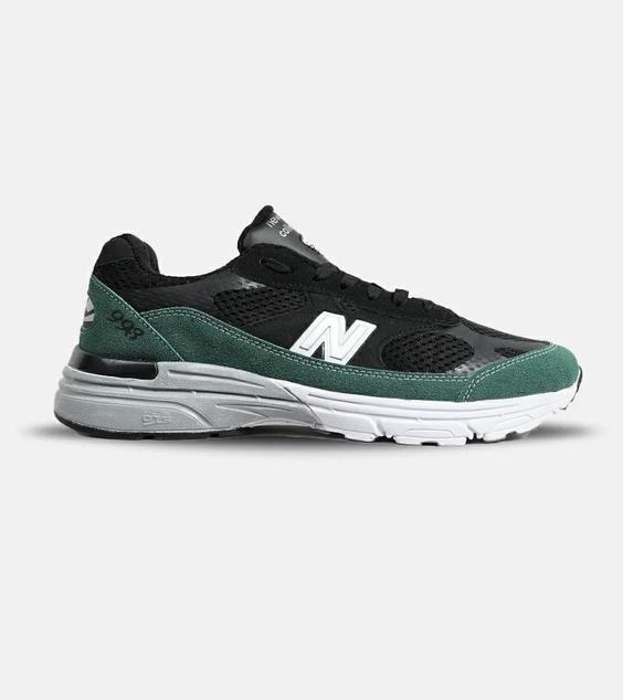 کفش کتانی بزرگ پا مشکی سبز NEW BALANCE 993 مدل 6563|لوزی