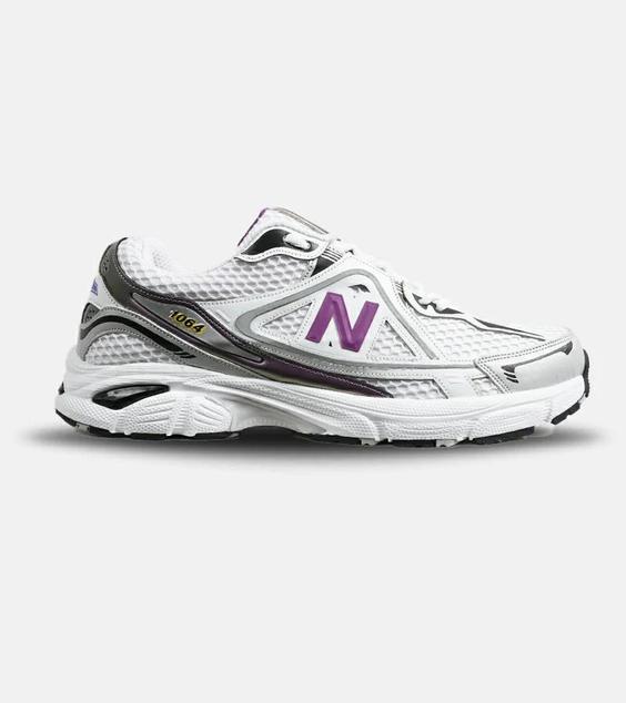 کفش کتانی مردانه و زنانه سفید بنفش NEW BALANCE 1064 V.2 مدل 6362|لوزی