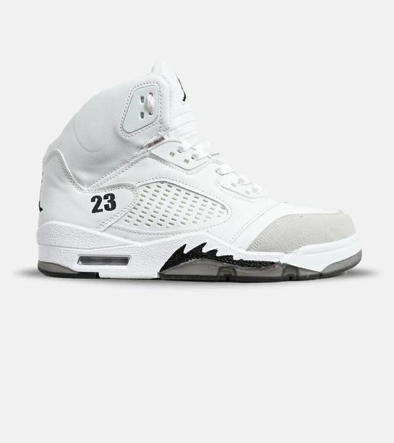 کتانی ساقدار زنانه و مردانه سفید Nike air jordan 5 مدل 6477|لوزی