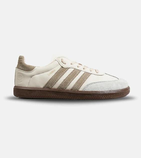 کفش کتانی مردانه و زنانه کرم قهوه ای ADIDAS Samba مدل 6365|لوزی