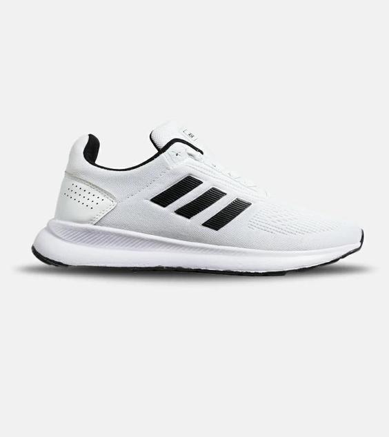 کفش کتانی مردانه و زنانه سفید مشکی ADIDAS CLOUD Foam مدل 6508|لوزی