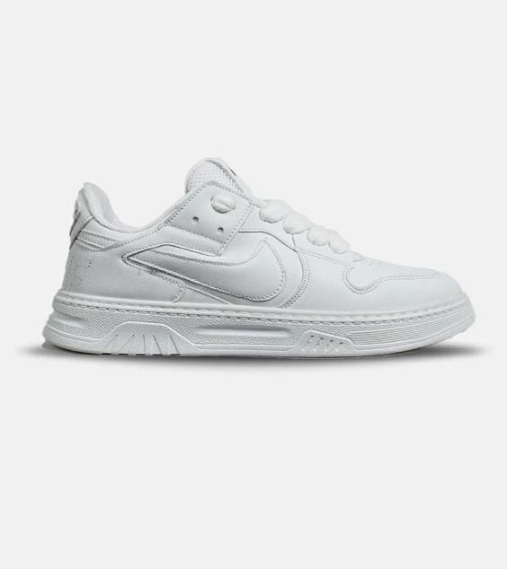 کفش کتانی مردانه و زنانه سفید نایک NIKE AIR FORCE مدل 6420|لوزی