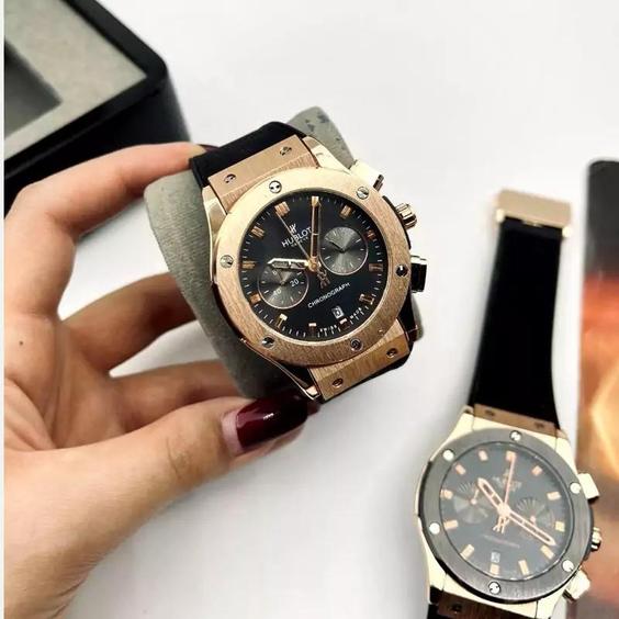 ساعت مچی مردانه سه موتور فعال کرنوگراف هابلوت HUBLOT|باسلام (ₖᵤᵣₒₛₕgₐₗₗₑᵣy)