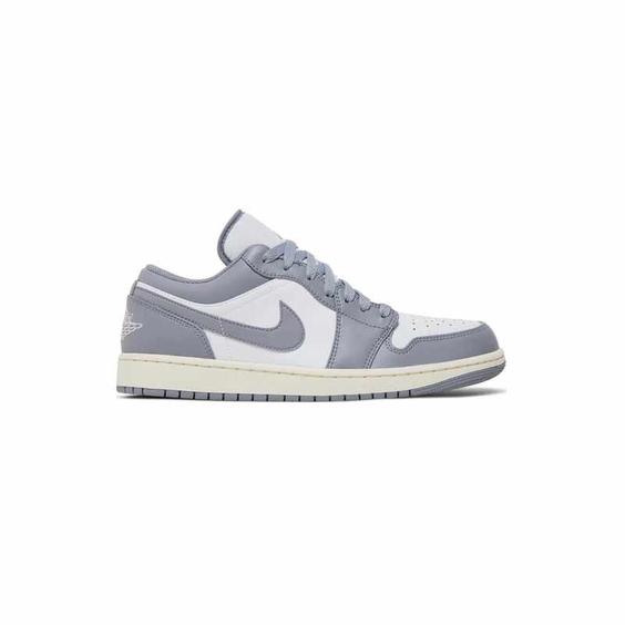 کفش نایک ایرجردن 1 ساق کوتاه طوسی سفید Nike Air Jordan 1 Low Vintage Grey|کتونی باز