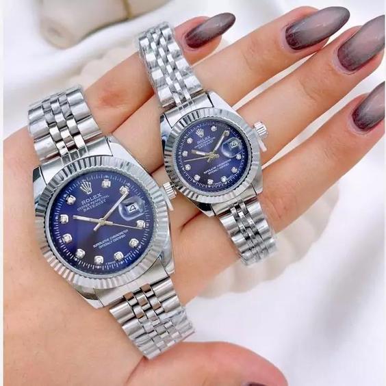 ست زنانه مردانه ساعت مچی بند استیل رولکس دیت جاست Rolex Date just|باسلام (ₖᵤᵣₒₛₕgₐₗₗₑᵣy)