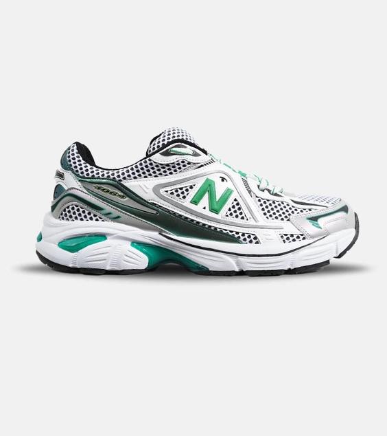 کفش کتانی بزرگ پا طوسی سفید سبز NEW BALANCE 1064 V.2 مدل 6665|لوزی