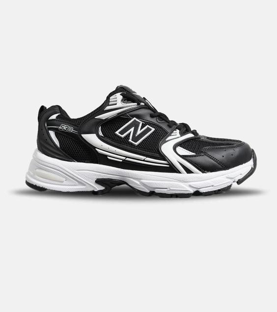 کفش کتانی مردانه و زنانه مشکی سفید NEW BALANCE 530 مدل 6628|لوزی