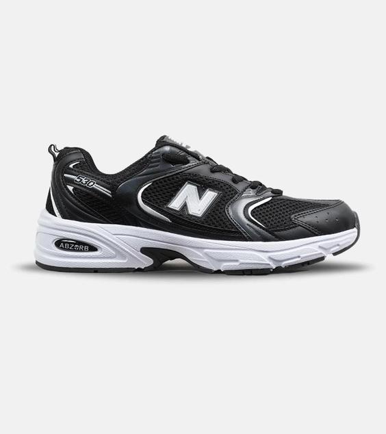 کفش کتانی زنانه و مردانه مشکی سفید NEW BALANCE 530 مدل 6626|لوزی