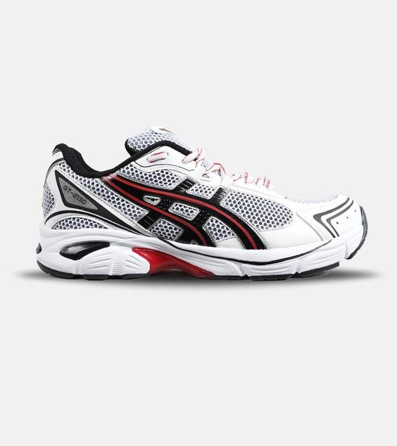 کفش کتانی بزرگ پا سفید مشکی قرمز ASICS GT 2130 مدل 6668|لوزی